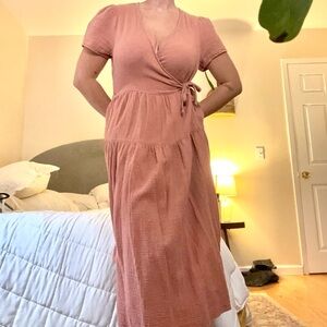 Universal Thread maxi wrap dress with pockets